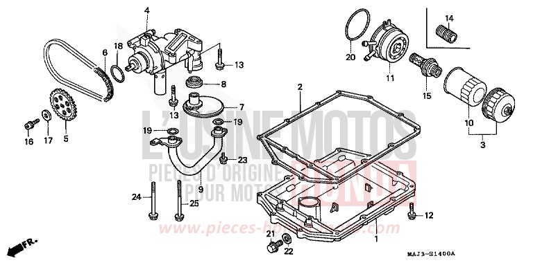 OIL PUMP for Pan-European ABS MUTE BLACK METALLIC (NH359) from 1997